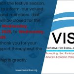 VISET Holiday Closure Announcement